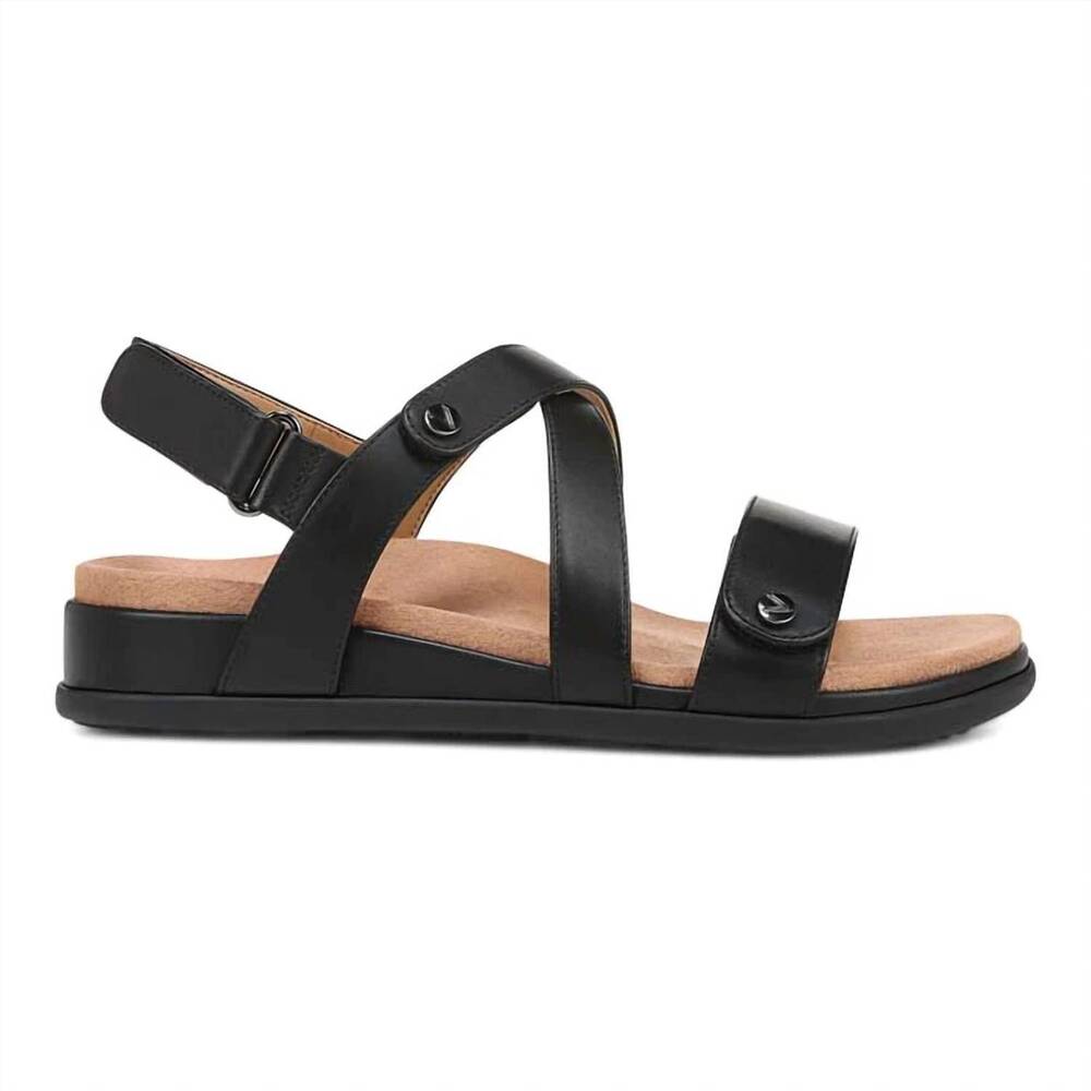 NEW VIONIC women's cypress strappy sandals in black - Picture 4 of 6